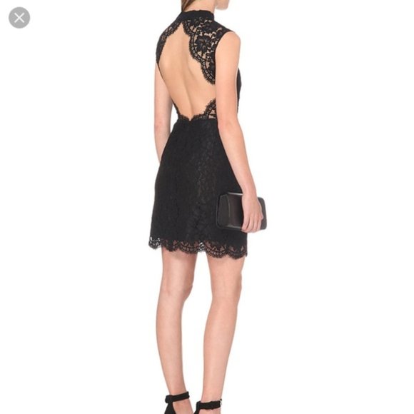 Sandro navy blue Lace Open-Back Romper - Picture 1 of 13